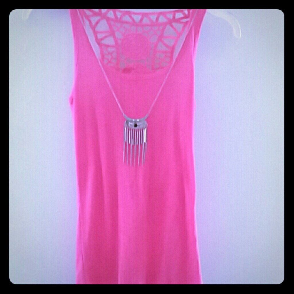 Coral colored tank top